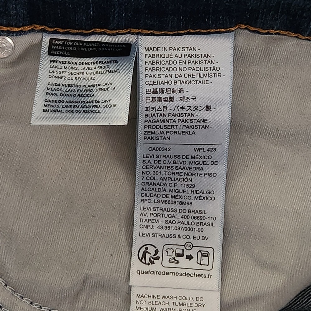 Levis 318 Shaping Wide Leg Jeans Womens 31x32 Blue Medium Wash Stretch Denim NEW - Picture 4 of 11